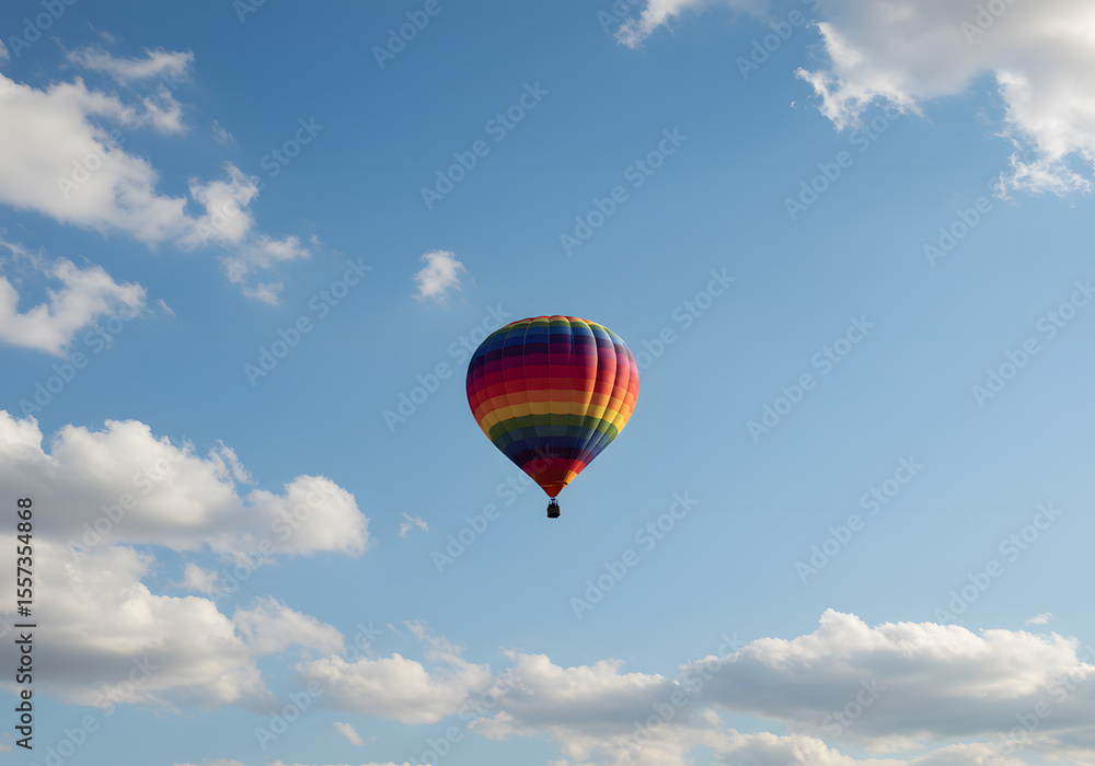 Fototapeta premium Colorful hot air balloon in sky