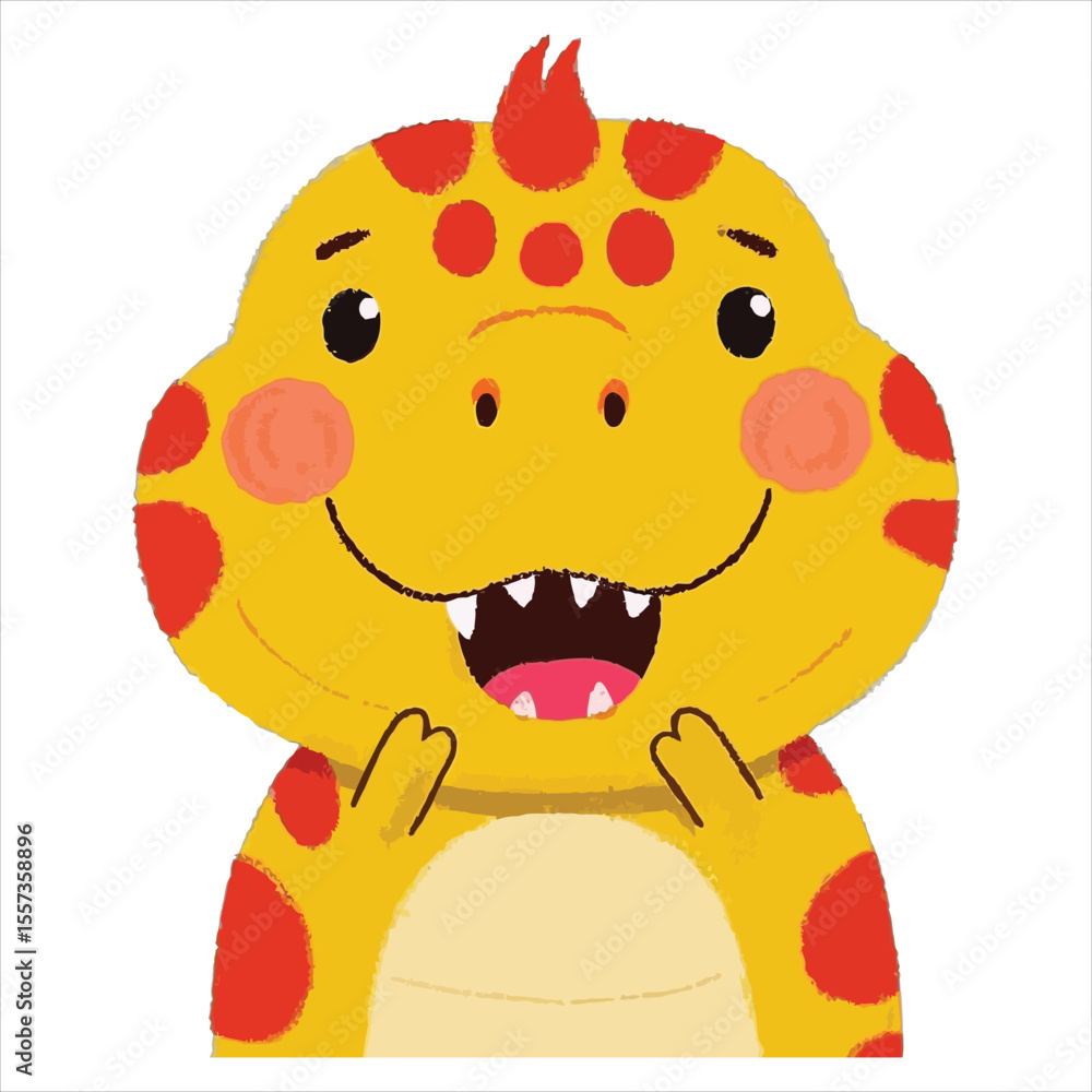 Fototapeta premium Cartoon dinosaur character vector