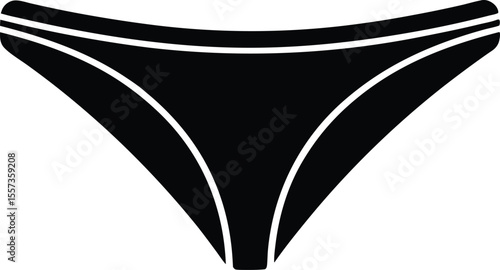 underwear panties silhouette vector icon