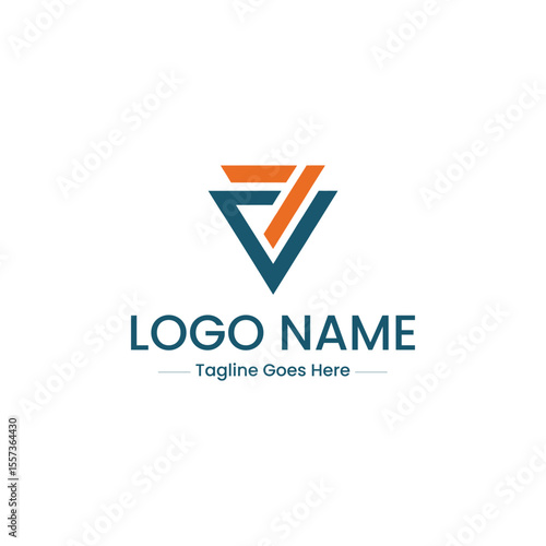 Free Download Vector art of abstract geometric triangle logo isolated on white background - GFXLoad