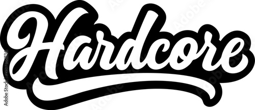 hardcore logo in black over white