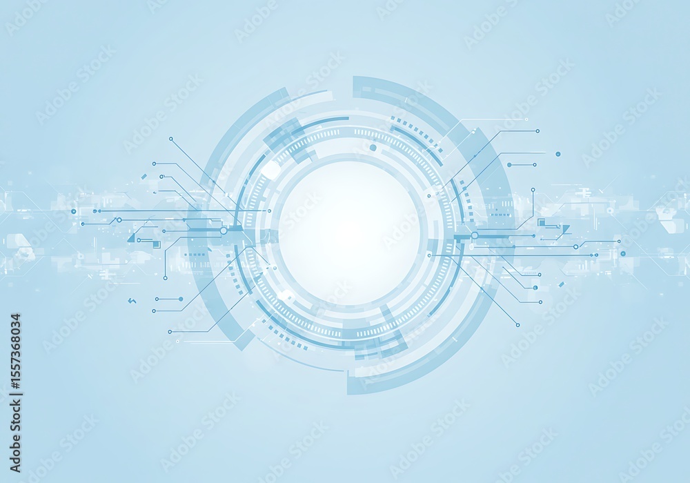 Obraz premium Abstract technology background with digital circles and connections