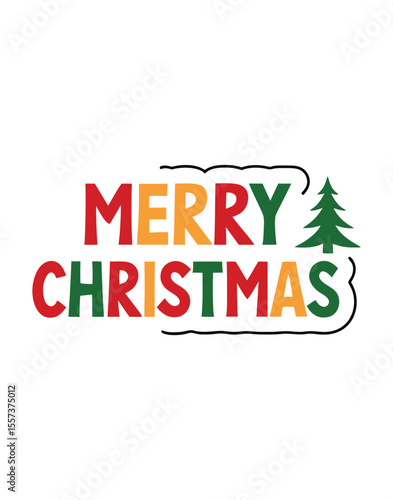 merry christmas vector typography for t-shirt design
