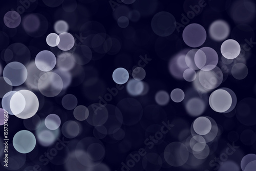 White bokeh on  dark blue background illustration
