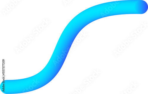Abstract Shape of 3D Gradient Tube