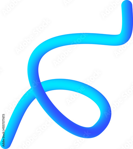 Abstract Shape of 3D Gradient Tube