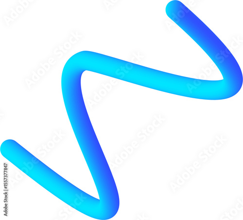 Abstract Shape of 3D Gradient Tube