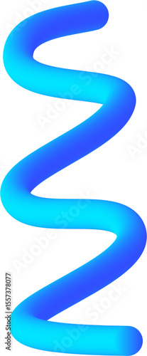 Abstract Shape of 3D Gradient Tube