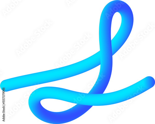 Abstract Shape of 3D Gradient Tube