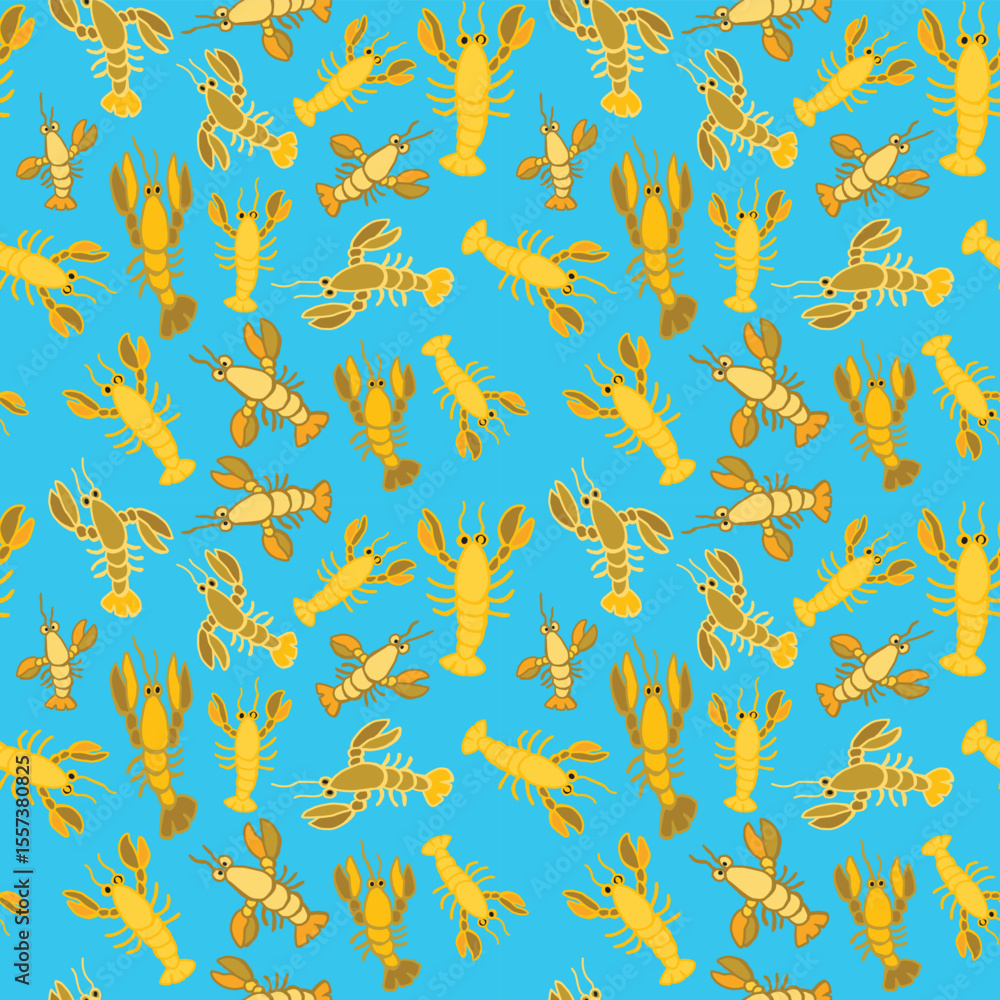 Naklejka premium seamless pattern with fish