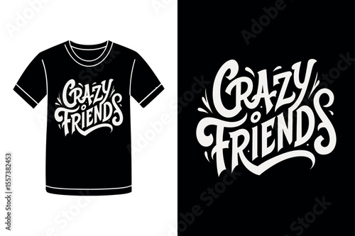 friendship day typography tshirt print template