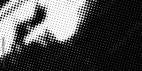 Halftone background. Grunge halftone pop art texture. White and black abstract wallpaper. Geometric retro vector modern