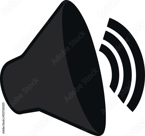 Volume silhouette icon on transparent background
