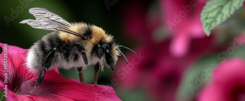 Honeybee on a Pink Flower