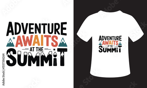 National Mountain Climbing Day Typhography T-Shirt Design