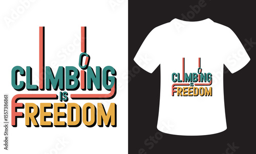 National Mountain Climbing Day Typhography T-Shirt Design