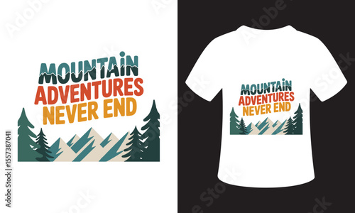 Typhography T-Shirt Design On National Mountain Climbing Day