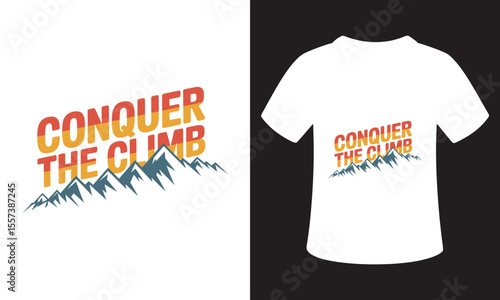 National Mountain Climbing Day Quote T-Shirt Design