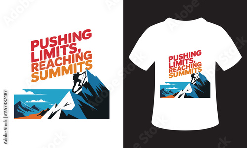 National Mountain Climbing Day Quote T-Shirt Design