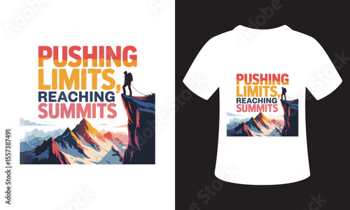 National Mountain Climbing Day Quote T-Shirt Design