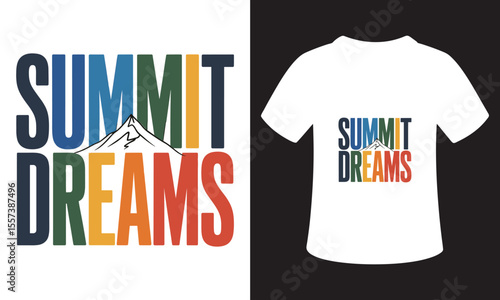 National Mountain Climbing Day Typhography T-Shirt Design