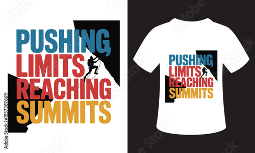 National Mountain Climbing Day Quote T-Shirt Design