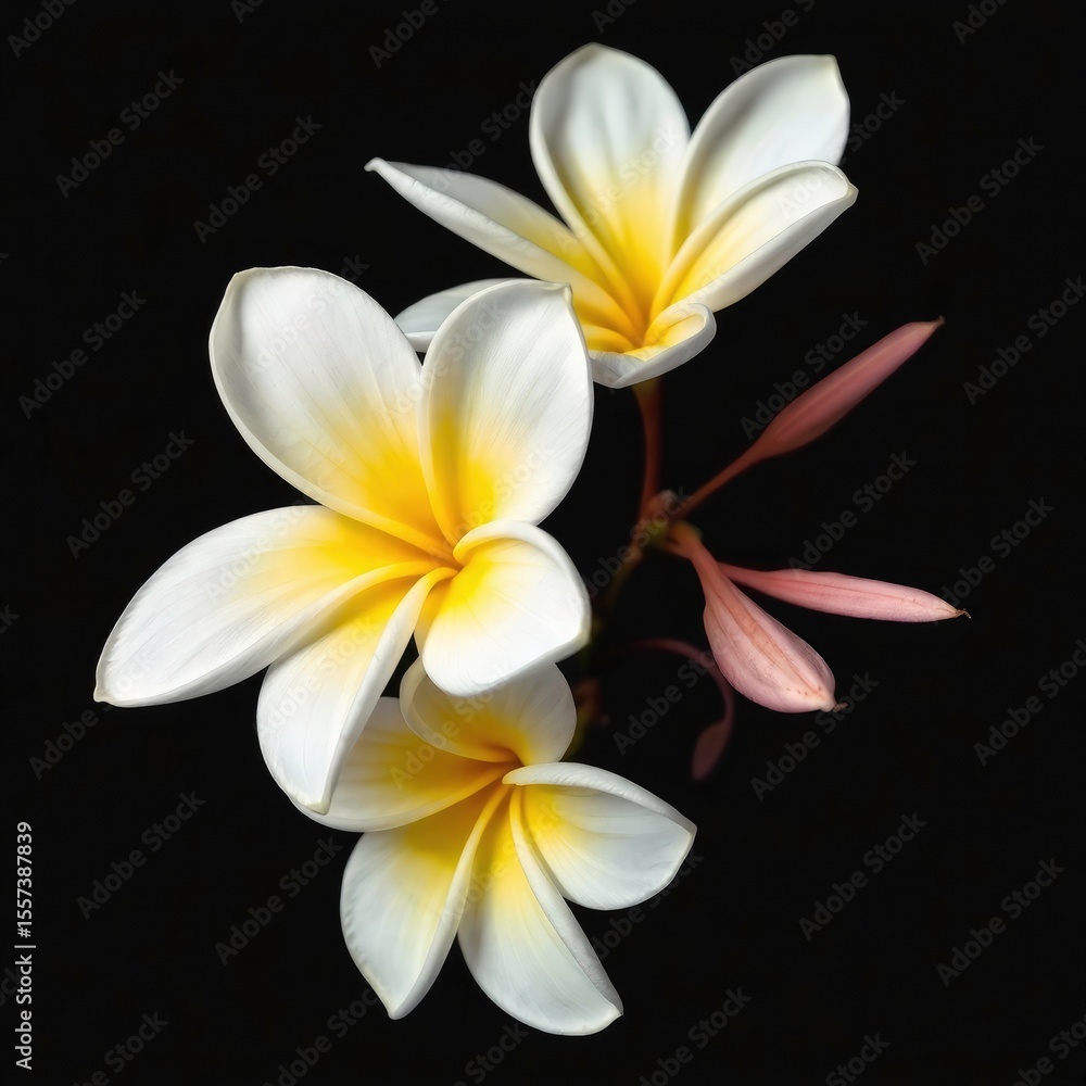Naklejka premium white frangipani flower