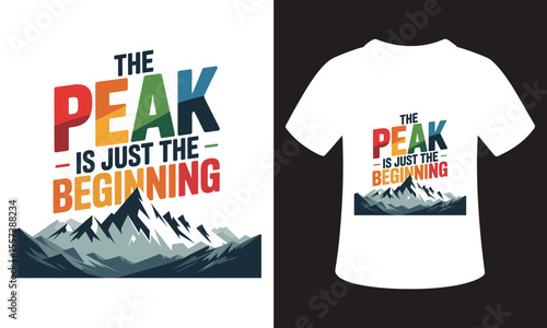 Minimalist National Mountain Climbing Day T-Shirt Design