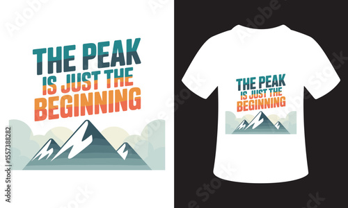 Minimalist National Mountain Climbing Day T-Shirt Design