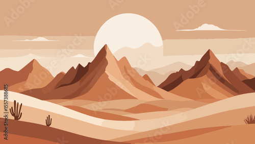 A_minimalist_boho_wall_art_of_abstract_mountains