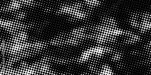 Dotted gradient halftone background. Horizontal seamless dots pattern in pop art style. Abstrac vector