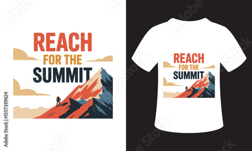 Motivational National Mountain Climbing Day T-Shirt Design