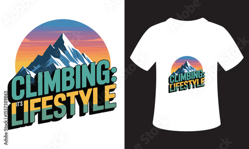 Motivational National Mountain Climbing Day T-Shirt Design