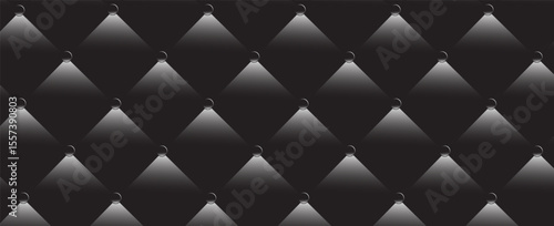 Luxury upholstered backdrop. Stitched layered background pattern. Leather textured sofa background. vector