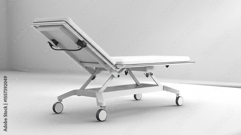 White examination table interior White examination table interior