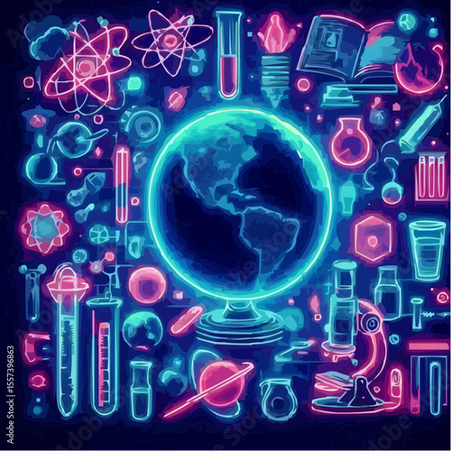 
representation of science contributing to the evolution of humanity 32