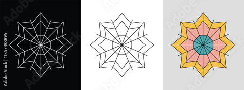 Psychedelic mandala with radial balance and candy-colored pastel hues for vibrant decor.