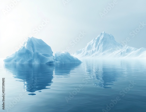 Wallpaper Mural Icebergs in a serene, icy landscape Torontodigital.ca