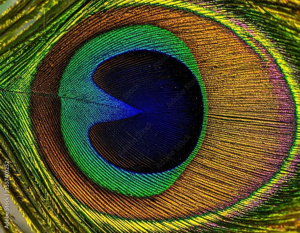 Obraz premium peacock feather close up