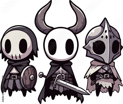 3体の謎モンスターのイラスト