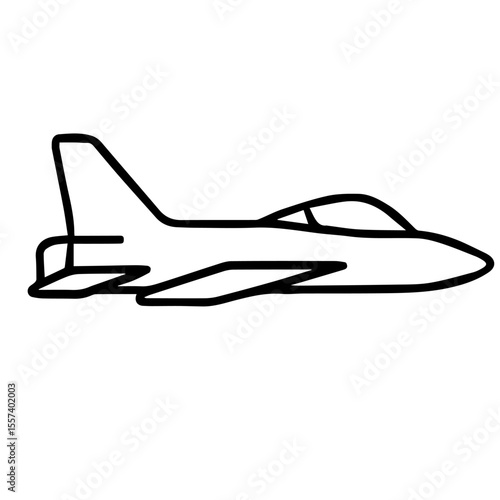 fighter line icon vector on white background 
Vector gun icon on white background
