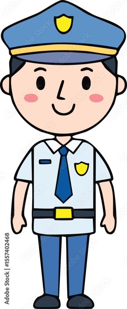 Naklejka premium cartoon police officer