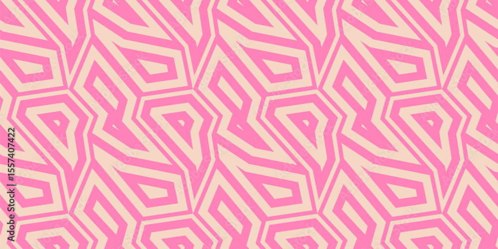 custom made wallpaper toronto digitalFunky hot pink geometric seamless pattern. Vector abstract background with edgy mosaic elements, angular shapes, broken lines. Simple modern texture. Urban art street fashion style. Repeating design