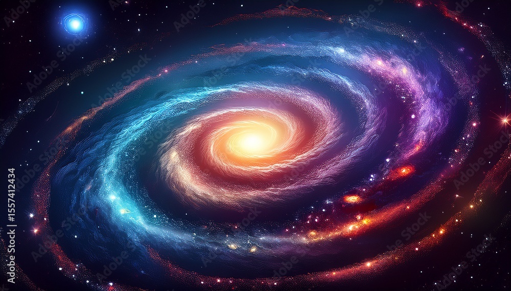 Fototapeta premium spiral galaxy in dark space