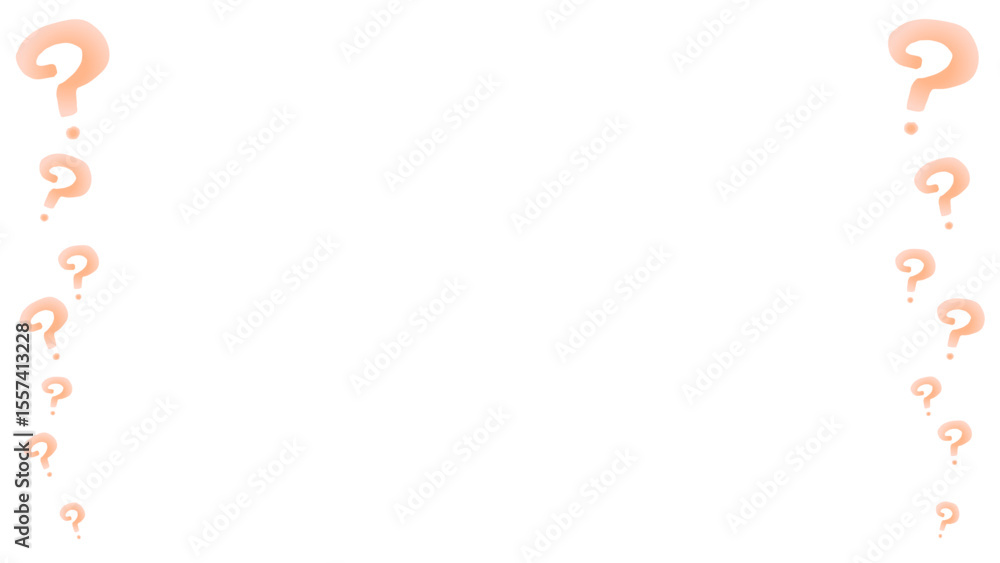 Obraz premium Frame illustration with question mark at both ends