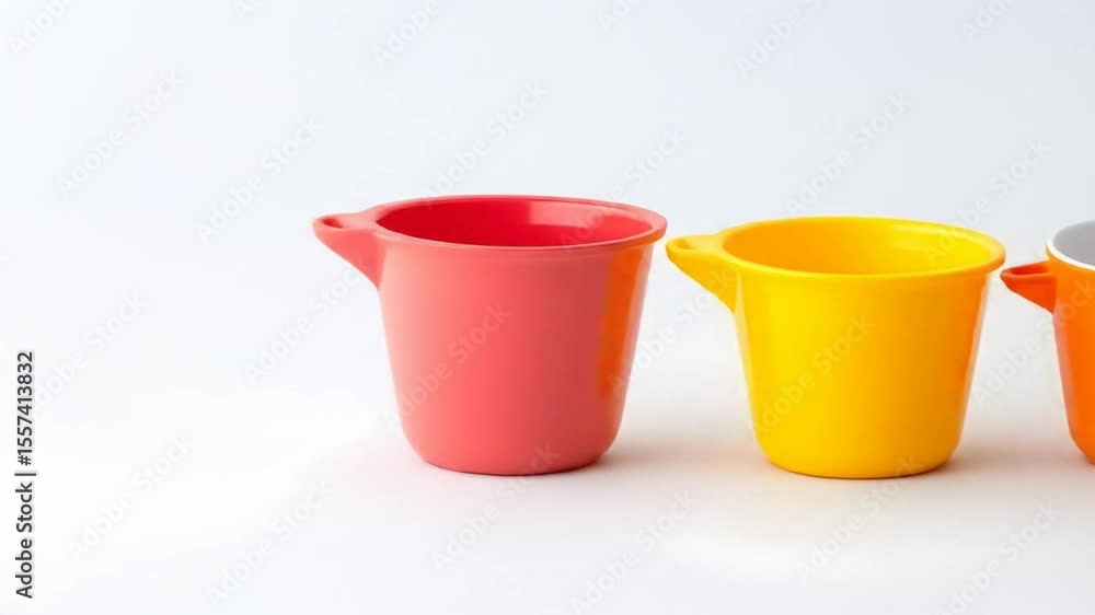 Colorful plastic cups display Colorful plastic cups display