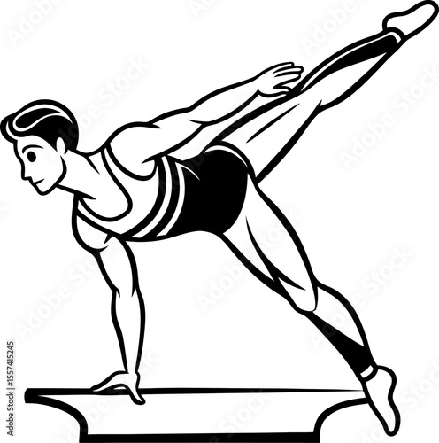 gymnast on a white background
