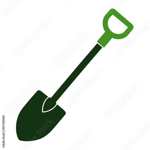 Garden Shovel Icon Vector Illustration Silhouette of a Digging Tool for Gardening and Landscaping Designs
