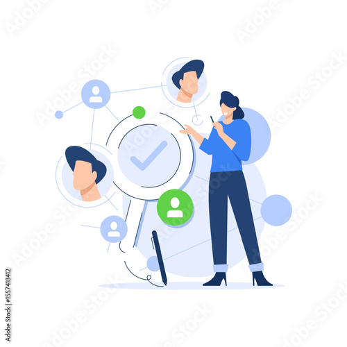 hiring and recruitment concept,HR management,Human resource managers looking for employees for companies