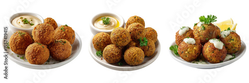 Vibrant food photography homemade falafel balls in restaurant kitchen